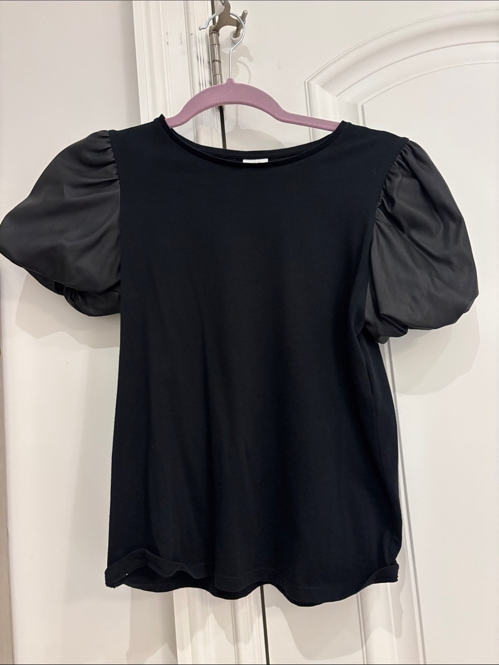 Zara Black Puff Sleeve Tee
